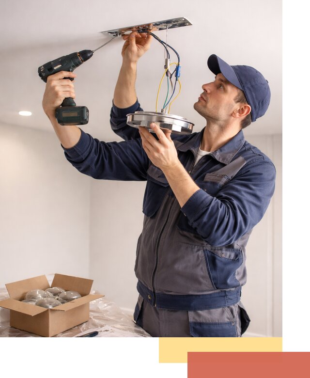 Установка люстры в натяжной потолок в Новодвинске