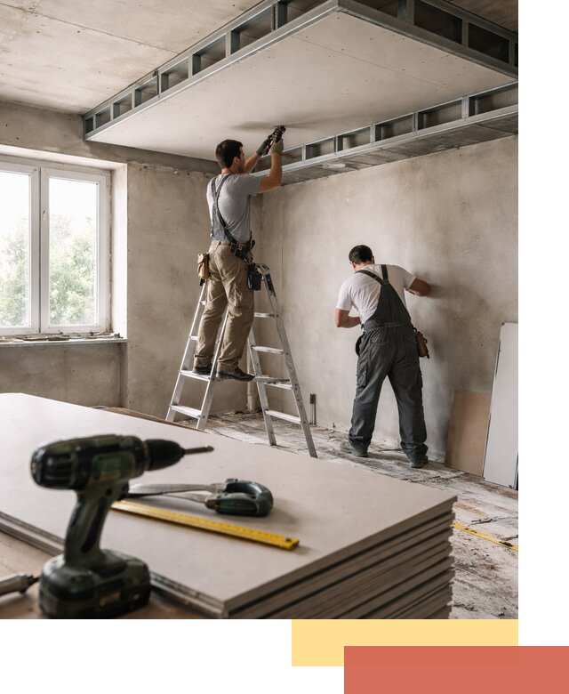 Двухуровневый потолок из гипсокартона в Новодвинске