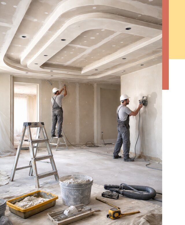 Многоуровневый потолок из гипсокартона в Новодвинске от 767 руб. под ключ | ОТДЕЛОЧНИК-Нвд