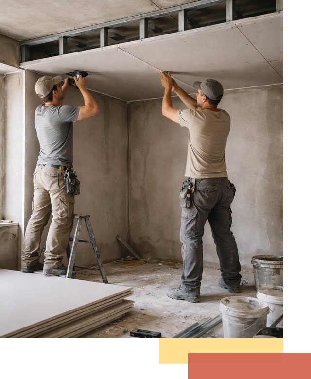 Короб из гипсокартона на потолке под ключ в Новодвинске