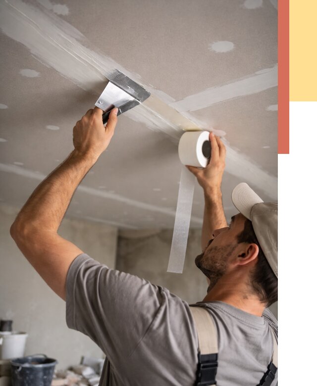 Обработка швов потолка ГКЛ в Новодвинске от 7670 руб. под ключ | ОТДЕЛОЧНИК-Нвд