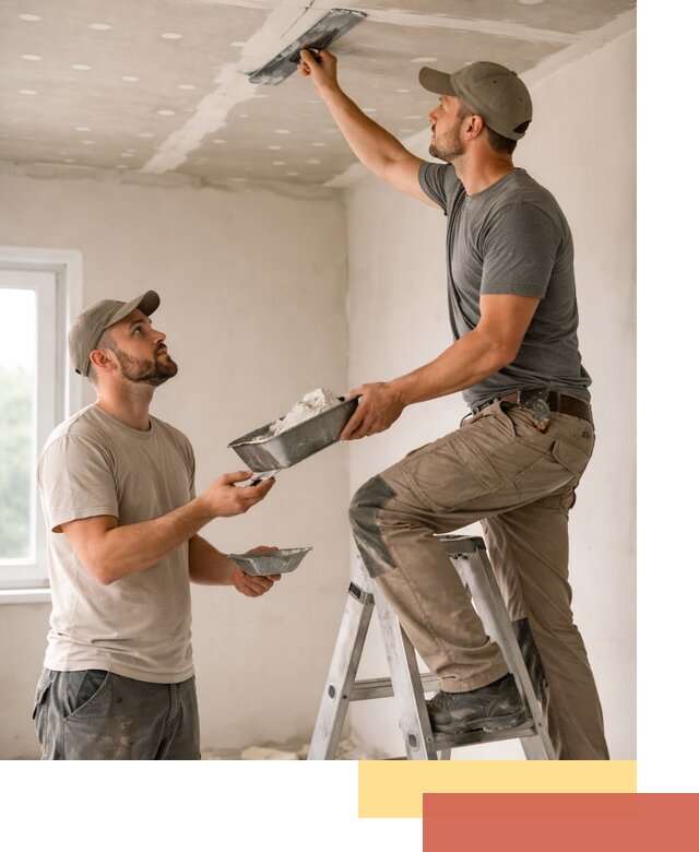 Шпаклевка потолка из гипсокартона в Новодвинске качественно и быстро