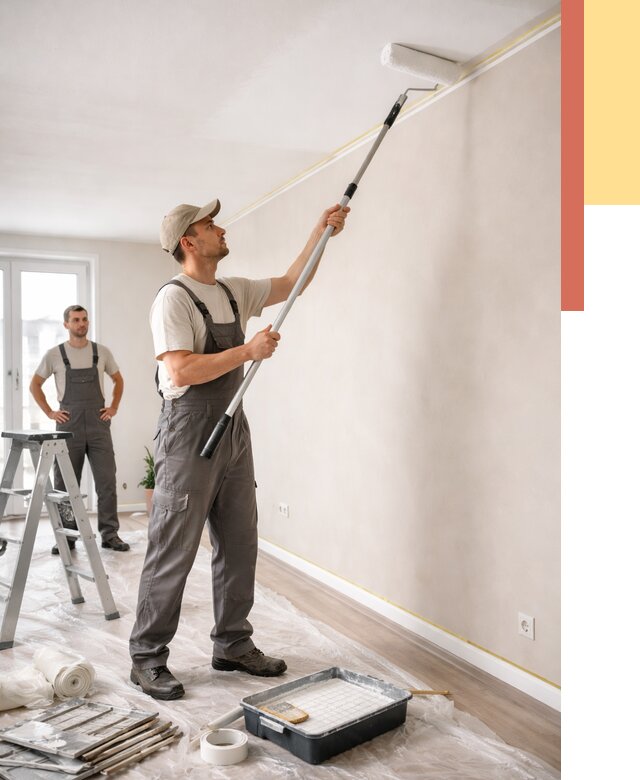 Покраска потолка из гипсокартона в Новодвинске от 4602 руб./м2 — услуги под ключ | ОТДЕЛОЧНИК-Нвд