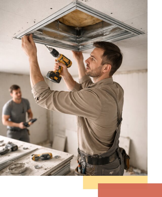 Монтаж люка в потолок из ГКЛ в Новодвинске