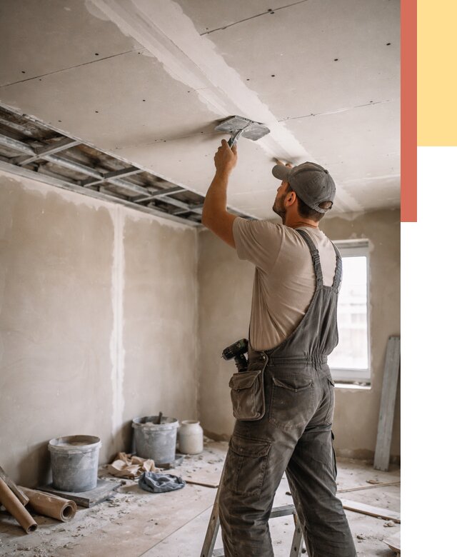 Ремонт потолка из гипсокартона в Новодвинске от 665 руб./м² — быстро и недорого | ОТДЕЛОЧНИК-Нвд