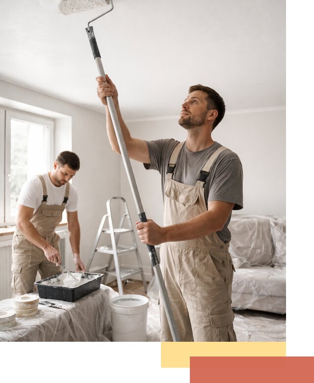 Покраска потолка водоэмульсионной краской в Новодвинске