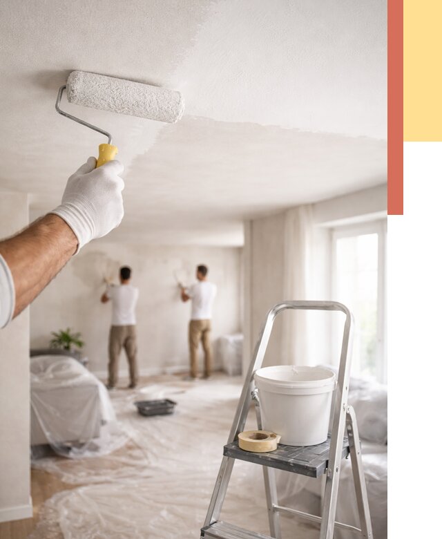 Покраска потолка акриловой краской в Новодвинске от 2557 руб. | ОТДЕЛОЧНИК-Нвд