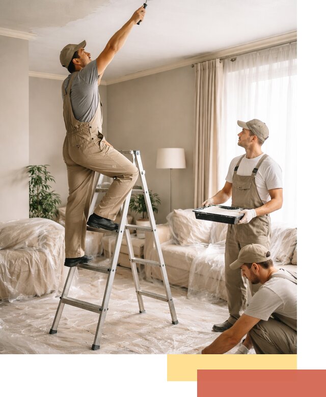 Покраска потолков акриловой краской в Новодвинске качественно и быстро