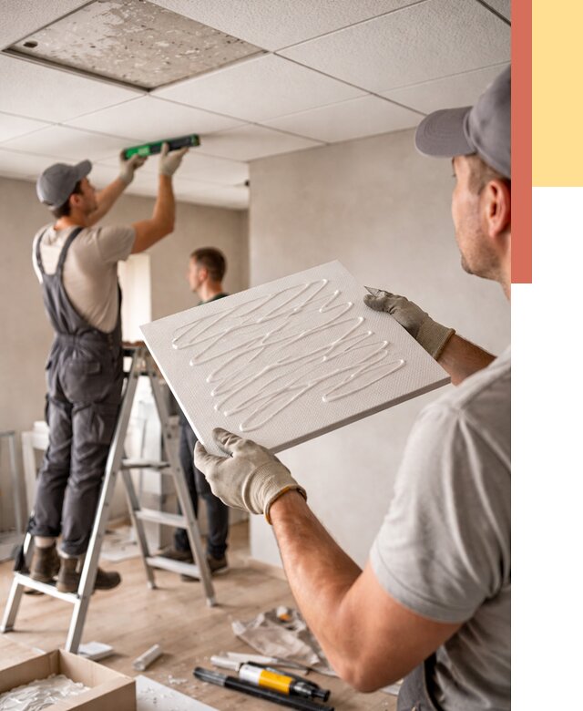 Монтаж потолочной плитки в Новодвинске от 4602 руб. — быстро и недорого | ОТДЕЛОЧНИК-Нвд