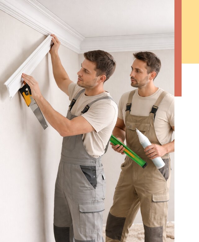 Монтаж потолочного плинтуса в Новодвинске от 2352 руб. — быстро и недорого | ОТДЕЛОЧНИК-Нвд