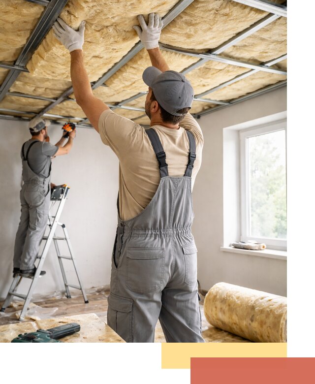 Утепление потолка под ключ в Новодвинске качественно и быстро