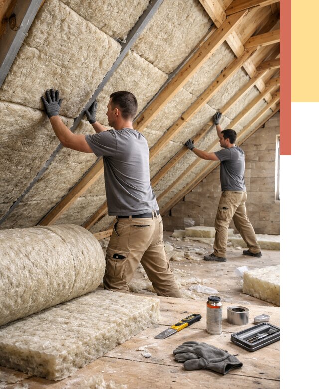 Утепление потолка минватой в Новодвинске от 1483 руб. — быстро и недорого | ОТДЕЛОЧНИК-Нвд