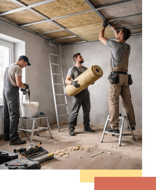 Шумоизоляция потолка в Новодвинске: профессиональный монтаж и отделка